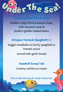 Menu Change for Thursday, 2nd October!