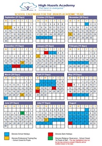 AMENDED New Academic Calendar for 2024-2025