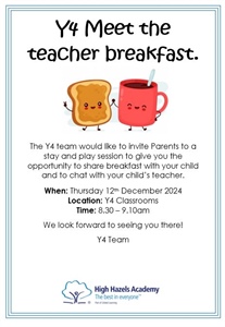 Y4 Meet The Teacher Breakfast