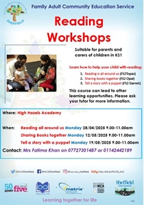 Reception Parent Reading Workshops