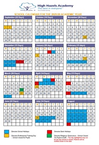 New Academic Calendar for 2025-2026