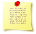 🎉📅 Inset Day Alert! 📅🎉