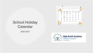 High Hazels Academy - Academic Calendar 2026/27